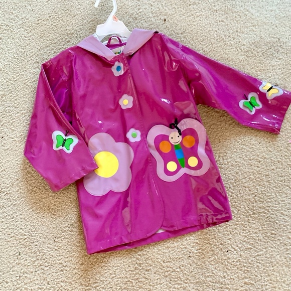 Kidorable Other - Kidorable Little Girl’s Hooded Purple Butterfly Raincoat Size 4T